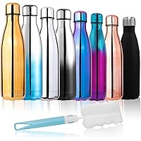 Insulated Double Walled 17oz Water Bottle, Stainless Steel Vacuum Flask, 12 Hours Hot/24 Hours Cold, BPA Free, Refillable Leak Proof Water Bottles for Outdoor Sport Hiking Running Camping and Office