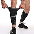 FDTY Calf Compression Sleeve, Leg Brace Socks, Shin Splint Support Relieve Calf uncomfortable for Men Women Youth for Running, Cycling, Walking(1 pairs) (Large)