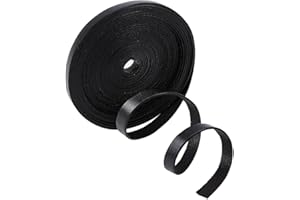 GORGECRAFT 5m*8mm*1mm Tiras de Cuero Genuino Cordón de Cuero Plano Correa de Cuero Negro Cuerda de Cuero de Vaca Hilo Trenzado Cuerda para Pulseras Collar Fabricación de Joyas Cinturones Taller