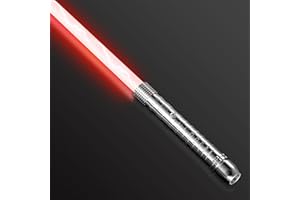 Fachmach Spada Laser Lightsaber 11 Colori RGB con Suono di Combattimento con Manico in Metallo per Festival Regalo di Compleanno Natale Cosplay Ricarica USB,per Ragazzi e Adulti - Argento