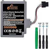 Pickle Power 2000mAh Rechargeable Battery Pack Replacement for Nintendo Wii U Gamepad Controller WUP-012, WUP-010…