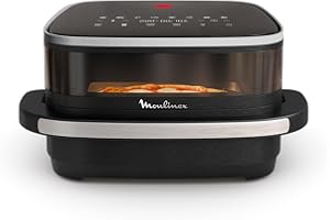 Moulinex Easy Fry XL Surface, Friggitrice ad Aria XL con Cestello Antiaderente e Finestra di Osservazione, 1,5 Kg, Tecnologia Extra-Crisp e Doppia Resistenza, Cottura fino a 230°, AL4018