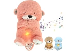 MEENEWCHING Schlummer Otter, Schlummer Kuscheltier, Snuggle Otter Schlummer Otter mit Herzschlag, Schlaf Otter, Schlummerotter Baby, Schlafotter, Kuschel Otter mit Herzschlag