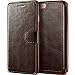 Produktbild iPhone 8 Hülle, iPhone 7 Hülle, VRS Design® Leder Schutzhülle [Braun] Schlanke Prämie PU Leder Tasche Stoßsichere Lederhülle Brieftasche Case mit 3 Kartenfach [Layered Dandy] für Apple iPhone 7 (2016), iPhone 8 (2017)