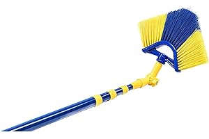 ‎NEUSTANLO Neustanlo - Teleskop Dreieckbesen 4 m - Farblich Sortiert - ideal für Wände Ecken Spinnenweben