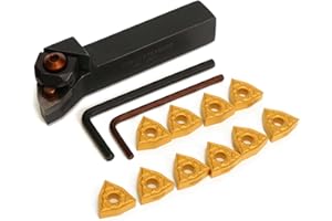 Maizoon CNC - Soporte de barra de perforación para torno interno WWLNR1616H08/WWLNR1616K08 16X100 mm, herramienta de torneado CNC, llave inglesa, WNMG080, 4 cuchillas de acero inoxidable de alto