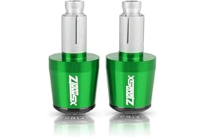 Hjunisshkm Motorcycle 7/8'' 22MM CNC Handlebar End Moto Grip Ends Plus Handle Bar Grips Ends Tips Caps compatible with KAWASAKI Z1000SX 2012-2020 ahdyj (Color : Green black)