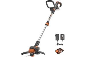 WORX WG163E.1 Desbrozadora con batería, Negro, plateado y naranja