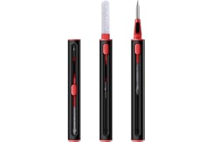 Upeak Kit de Limpieza para AirPods Pro 1 2 3- Multifuncional Limpiador Cepillo de Bluetooth Auriculares, Cleaning Pen Kit para Auriculares Bluetooth/Estuche de Carga/Cámara/Puerto Telefónico, Negro