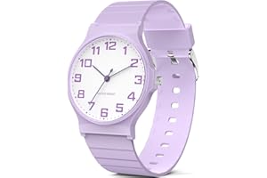 TENOCK Orologio analogico per bambini, impermeabile fino a 30 m, orologio sportivo con quadrante sottile, cinturino morbido, facile da leggere, per ragazzi e ragazze dai 5 ai 15 anni, regalo di compleanno.