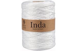 BORGO DE' PAZZI FIRENZE Cordino per Borse a Uncinetto, 2mm in Polipropilene (Bianco 4), Filati per Uncinetto e Ferri, Made in Italy, BORGO DE’ PAZZI FIRENZE