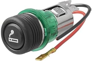 TOPOLENASHOP Kit Accendisigari Universale Auto 12V – Presa Illuminata con Accendino Incluso – Montaggio a Incasso Ø28-29mm – Per Cruscotti Auto e Camper – Disinnesto Automatico