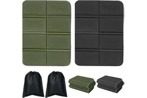 DOKRIN Colchonetas de espuma para dormir para el camping 2 colchonetas plegables para exteriores con 2 bolsas de almacenamiento. Cojines impermeables y portátiles para estadios