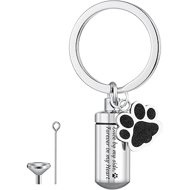 Kiiwah 2 stuks dierenbont aandenken sleutelhangers voor hond kat Kiiwah 2 stuks dierenbont aandenken sleutelhangers voor hond kat