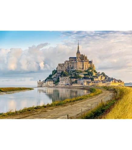 Diamond Painting Adultes Enfant Château Paysage Du Mont Saint-Michel Diy 5D Diamant Peinture Kit