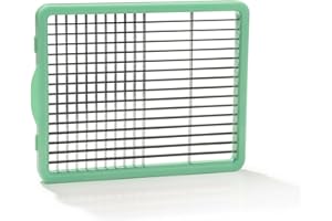 ‎GENIUS Genius Nicer Dicer Chef Messereinsatz 2 in 1, Gemüseschneider Zubehör, Gemüse Obst Salat in Würfel Stiften Streifen schneiden, G-NOX-Qualität, Mintgrün