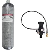 Réservoir HPA Fibre De Carbone 2L 4500PSI - Pour Carabines PCP Et Plongée - Léger, Durable, Certification CE