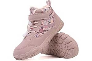 Barfotaskor för barn, pälsfodrad, Zero Drop-sula, unisex, barn, bred tålåda, vandringsstövlar, pojkar, flickor, halkskydd, va