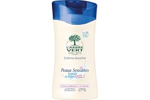 L'Arbre Vert Bien-être Crème Douche Peaux Sensibles Famille et Bébé aussi! - pH Neutre et Hypoallergénique - 95% d'ingrédients d'origine naturelle - 250mL