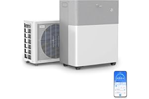 Midea Portasplit Mobile Wärmepumpe, Klimaanlage, Kühlen A++/Heizen A+, 12000 BTU 3, 5kW, für Räume bis zu 42 m² / 105 m³, nur 39 dB(A) im Silent-Modus