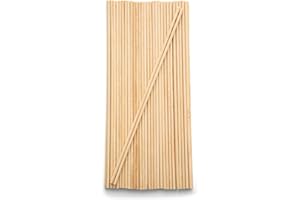 Mendi 25 Palitos de Madera 40 cm x 5 mm para manualidades y creatividad