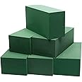 NKB Traders 6 Pcs Wet Floral Foam Blocks Large Floral Bricks Flower Mud Foam Kit for Florist Floral Arrangement Green Styrofoam Dry or Wet - 9"L x 3.1"W x 4.3" H