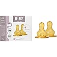 BIBS Bottle Nipple 2-Pack. Anti-Colic. Extra Nipples for BIBS Baby Bottles. Round Nipple. - Natural Rubber Latex, Fast Flow