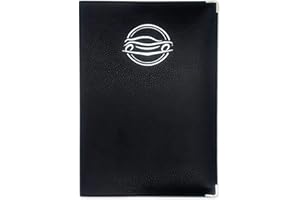 Nemau - Porte Constat Amiable et Documents Véhicule – Fourni avec Deux Constats – Fabriqué en France – Résistant & Compact – Modèle Simili Cuir Noir