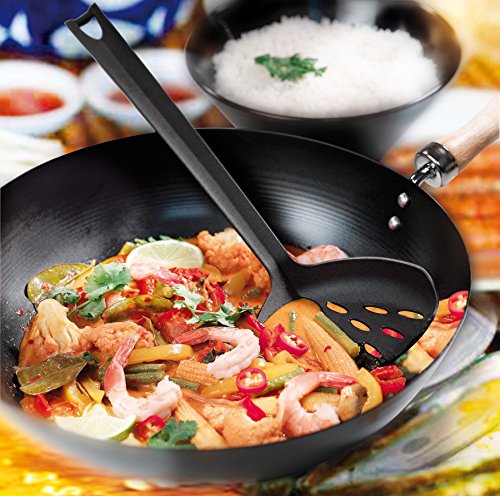 Fackelmann 40247 Wok-Abseihschaufel Asia, Nylon, 34 cm - 2