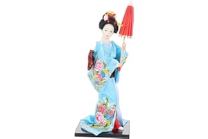 IMIKEYA Muñeca De Geisha con Kimono Estatuilla De Geisha Japonesa Estatua De Kabuki Asiática De 12 Pulgadas Regalo Étnico Popular para El Hogar Tienda Decoración De Oficina Colorida