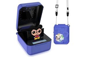Qoosea Custodia in Silicone per Bitzee Disney Virtuale Pet Game Machine, Cover Protettivo Anti-caduta con Cordino Case, Graziosa Antiurto Manica Protettiva per Bitzee Disney Cucciolo Digitale (Blu)