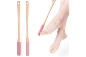 JINYJIA Spazzola per il lavaggio dei piedi 2Pcs, Spazzola per Doccia con Manico Lungo, Spazzola per Sbucciare i Piedi, Spazzola per dita dei piedi con Manico Spazzola Pulizia per anziani,Rosa
