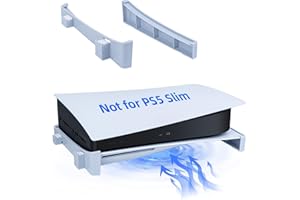 Mcbazel Horizontal Stand Compatible with Playstation 5 DE/UHD Console, Base Stand Holder for Playstation 5 Disc & Digital Edition Console,with Anti-Slip Mads - Grey/White(Not for PS5 Slim/PS5 Pro)