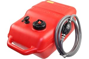 BOOTE & YACHTEN KANTSCHUSTER Kraftstofftank "Big Joe" mit Pumpball und Schlauch │ Benzintank │ Tankerweiterung │ Reservetank │ Benzinkanister mit Kraftstoffschlauch │ 12 Liter & 2 m Schlauch