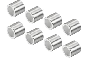 YOKIVE 8 Pcs Inline Axle Bearing Spacers, Skates Speed Spacer, Great for 8mm Axle Roller (Silver, 11 x 8.1 x 10.3mm)