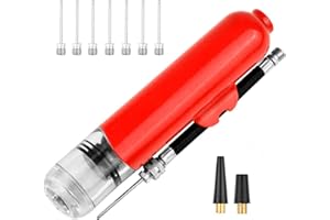 iToobe Ball Pump Set with 8 Needle Pins and 2 Spare Nozzle Adapter, Air Pump Adaptor Set for Football, Rugby Ball, Volleyball, Basketball, Handball, Balloon, Bikes, Swim Inflatables and other balls