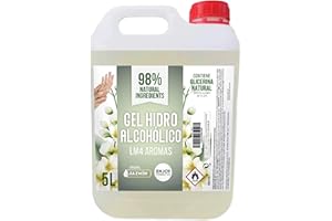 ENJOYCOSMETICS ENJOY COSMETICS | Gel Hidroalcohólico | Aroma a Jazmín | 70% Alcohol | Con Glicerina Natural | Para el Cuidado de la Piel | 98% Ingredientes Naturales | Ideal para Casa y Comercios | 5000 ml