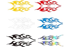 XHBTS 12 calcomanías reflectantes de llama para bicicleta, 6 colores, calcomanías decorativas para bicicleta, calcomanías para bricolaje