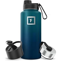 IRON °FLASK Camping & Hiking Hydration Flask with 3 Lids ...