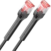 deleyCON 1.5m CAT6a SLIM Network Cable (10 Gbit/s, Copper) Gigabit Ethernet Cable RJ45 POE Connector CAT 6 LAN for Patch Pane