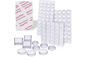 UNI-FINE SHOP Uni-Fine Schutzpuffer aus Gummi, transparent, Selbstklebende Füße, stoßfest, geräuscharm, ideal für Möbel, Stoßdämpfer, selbstklebend, Türpuffer (3 Größen)