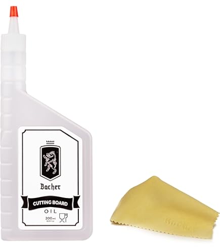 Olio Per Taglieri Bacher 200ml | Cera D'Api E Carnauba | Protezione Legno Alimentare | Per Cucina