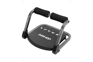 AIRHOP ACTIVE Ab Machine, Sit Up Exercise Equipment for Ab Workout, Abdominal Exercise Equipment with 3 Adjustable Resistance and Automatic Rebound, Adjustable Ab Trainer Machine for Home Gym