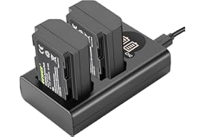 NEEWER Set di Batterie di Ricambio e Caricatori per NP-FZ100,Compatibile con Sony A7IV, A1, A9II, A7SIII, A7RIV, A7III, FX3, FX30, A9, A6700, ZV-E1, ZV-E10ii, 2 Pack 2280mAh,Caricabatterie USB Doppio