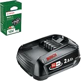 Bosch Home And Garden Pba 18V 2.5Ah W-B Pil Siyah | Daha uzun &ccedil;alışma s&uuml;resi i&ccedil;in y&uuml;ksek kapasite; T&uuml;m POWER FOR cihazları il