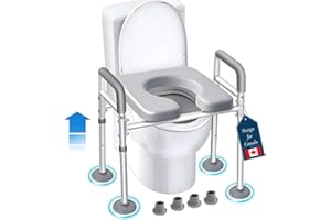 EOSPRIM Rialzo wc per anziani, Comoda wc alzawater per anziani, Ausili sedile wc per disabili, Alzawater per water protesi anca, Rialzo bidet per disabili, alza bidet per anziani universale