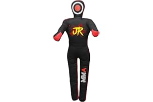 JR ACTIVE Mannequin d'entraînement MMA (position debout) pour boxe, combat, lancer, lutter, karaté, jiu-jitsu, entraînement de lutte - Non rempli