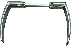 DUBOIS INDUSTRIES Béquille Double Dac en Aluminium Poli, 2 Portées, Fixation Goupille, 7mm x 70mm, grise