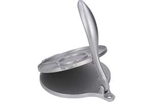 Dechoga Tortillapresse Roti-Presswerkzeug, 20 cm Aluminiumlegierung Roti Maker Tortillas Tortilla Tortiadoras Mehl mit gebogenem Griff zum Kochen¡­