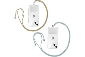 Yoedge Universelle Lanières de Téléphone en Bandoulière avec Patch, Adjustable Réglable Amovible en Nylon Pendentifs Collier de Longe Porte-clés Cordon pour Plupart de Téléphones Intelligents